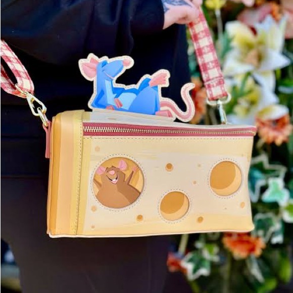 Loungefly Disney Pixar Cheese Wedge Ratatouille Crossbody Purse - Picture 7 of 7